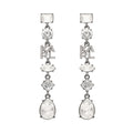 ARETES KARL LAGERFELD CARBONE PLATEADO