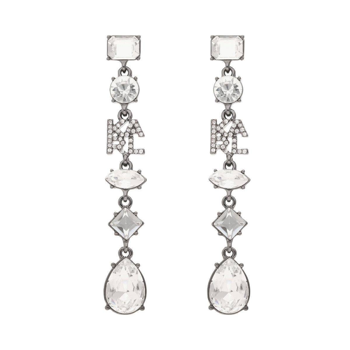 ARETES KARL LAGERFELD CARBONE PLATEADO