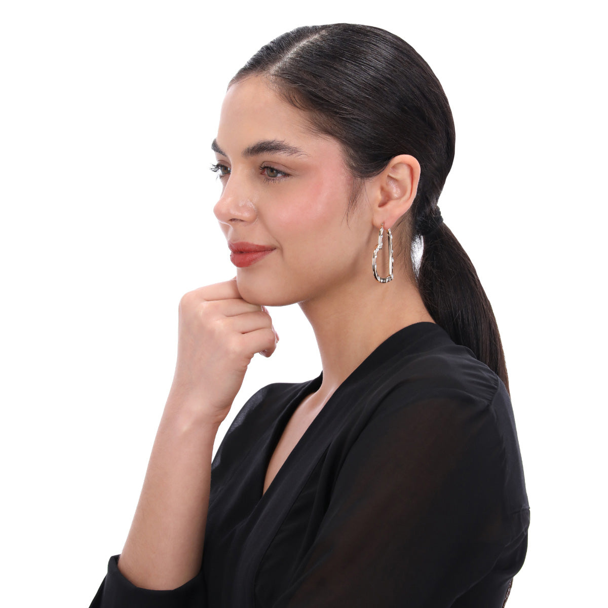 ARETES KARL LAGERFELD ROUGE DORADO