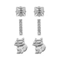 ARETES KARL LAGERFELD CAMILLE PLATEADO