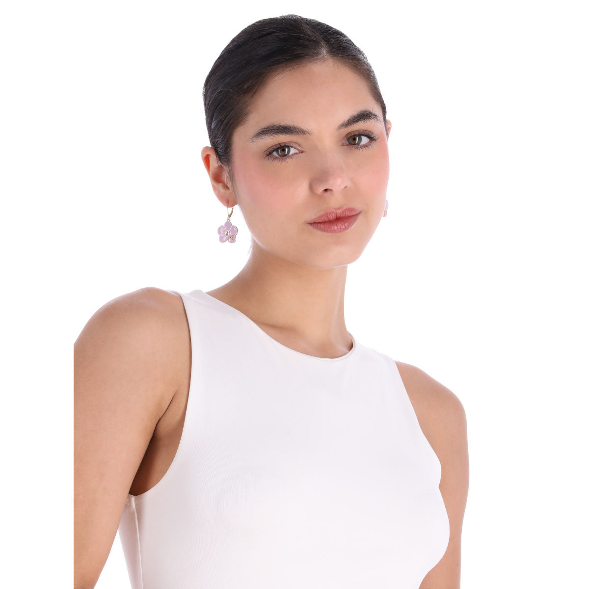 ARETES KARL LAGERFELD ORCHID RECOLORS S25 DORADO