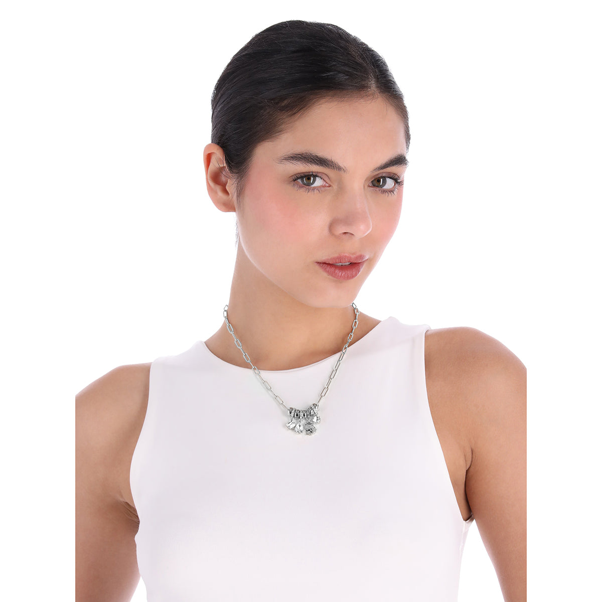 COLLAR KARL LAGERFELD CAMILLE PLATEADO
