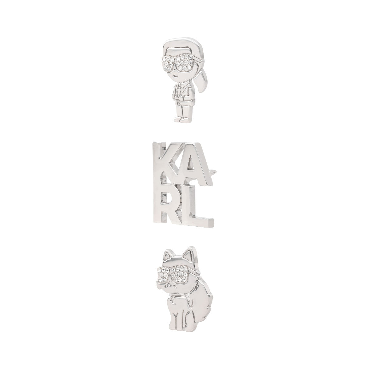 BROCHES KARL LAGERFELD CAMILLE PLATEADO