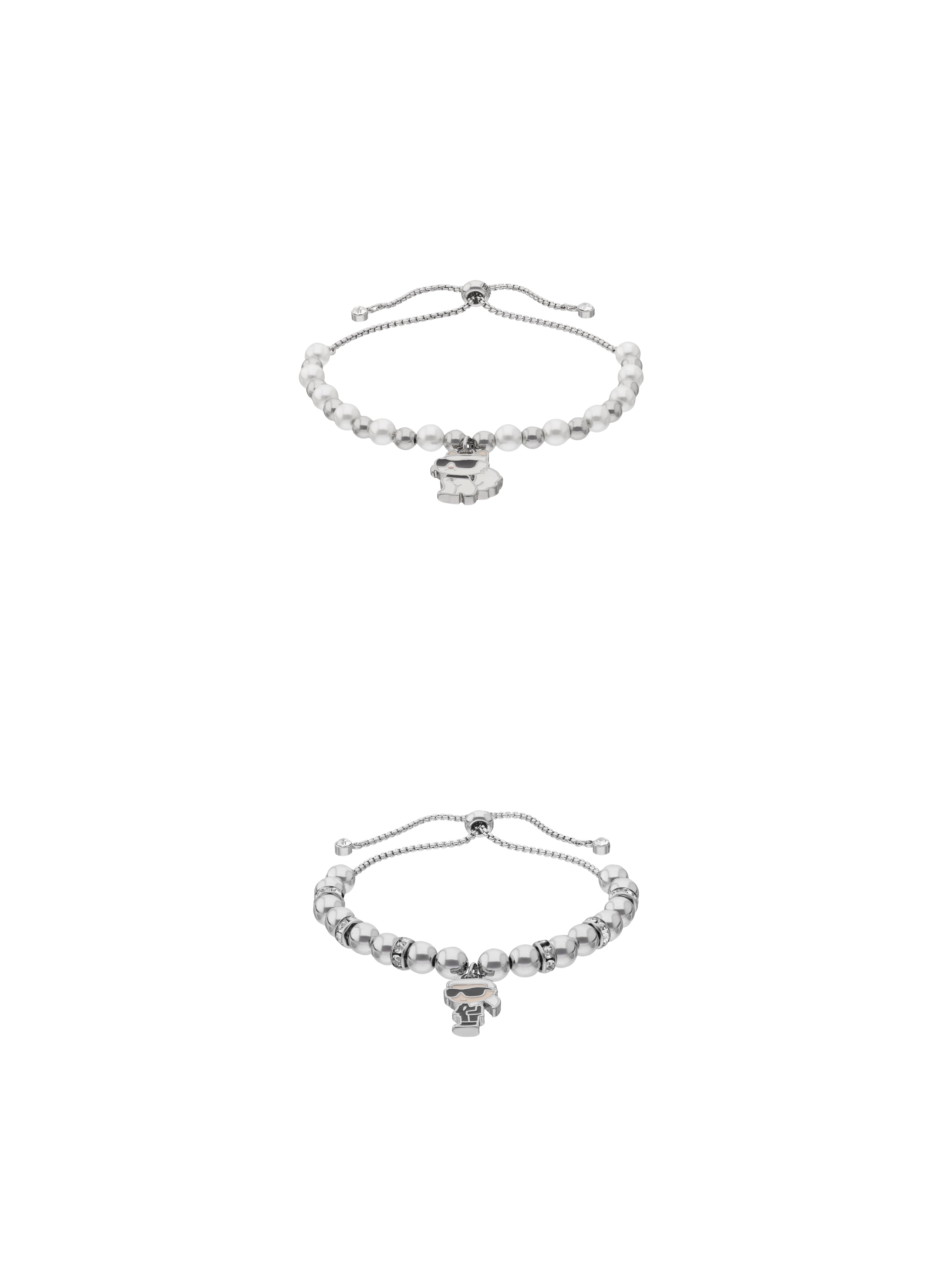 SET PULSERA KARL LAGERFELD COLOR PLATEADO FORMA SENCILLO 09S00025