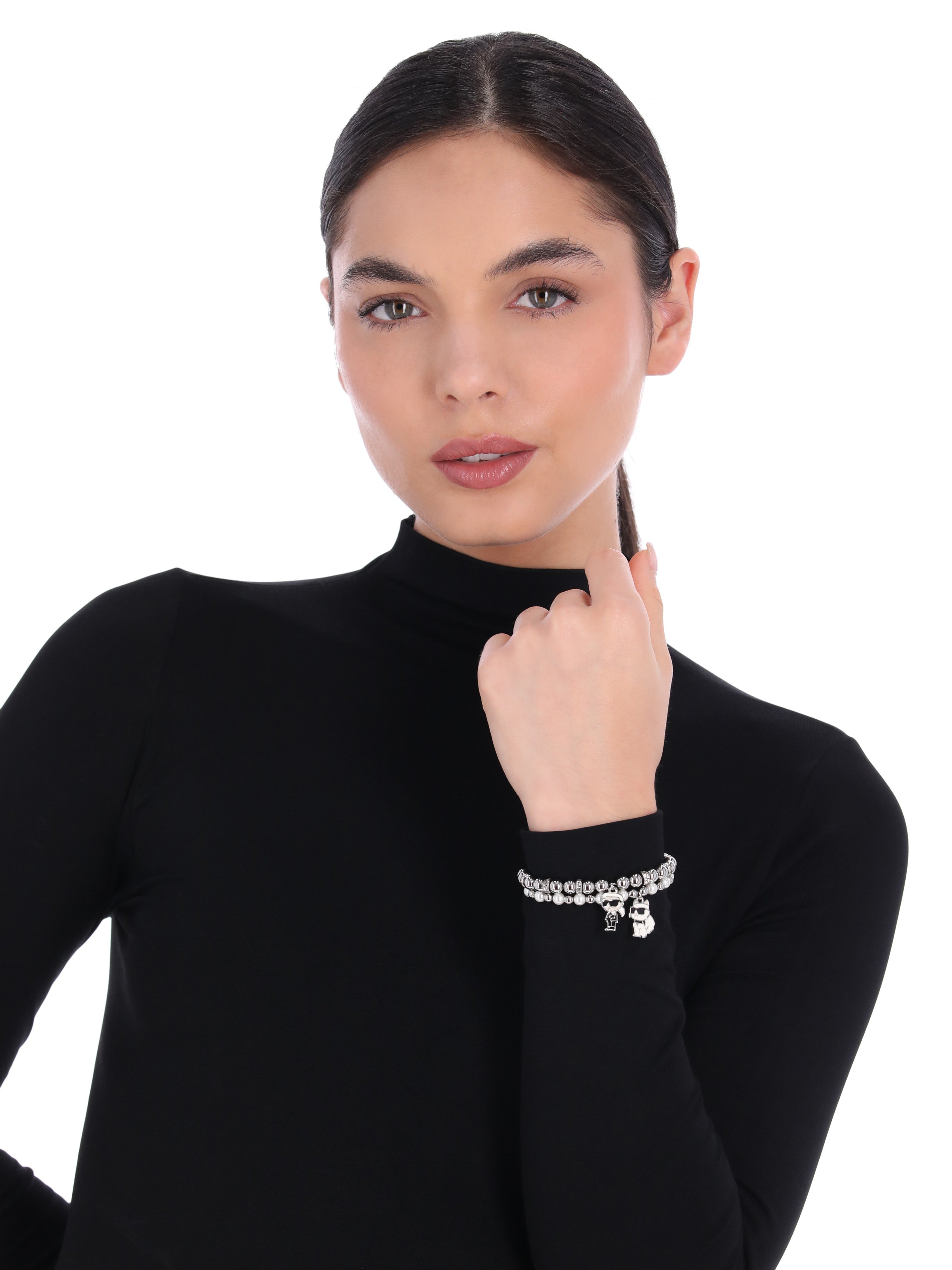 SET PULSERA KARL LAGERFELD COLOR PLATEADO FORMA SENCILLO 09S00025