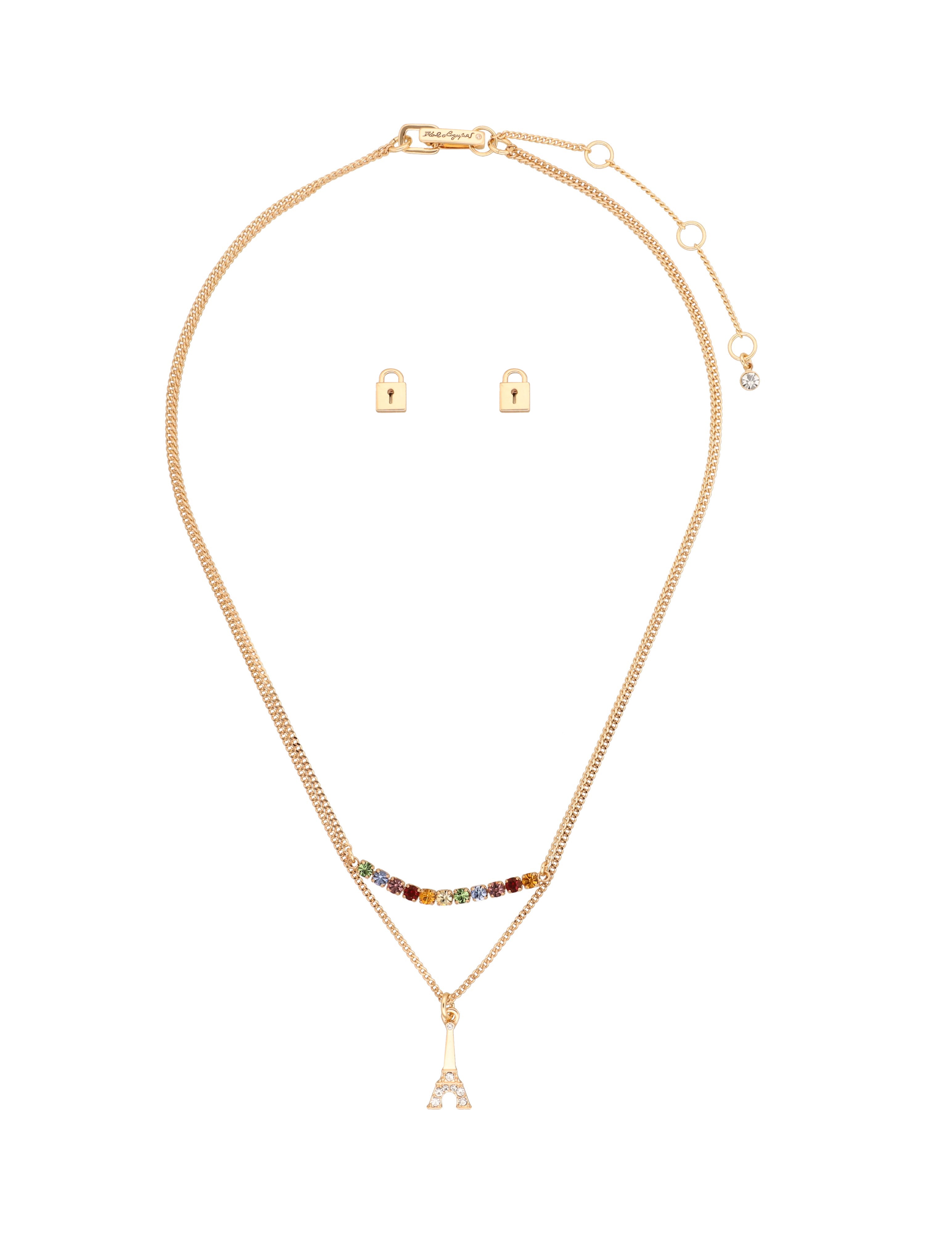 BOX SET COLLAR KARL LAGERFELD COLOR DORADO FORMA SENCILLO 09S00028