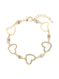 BOX SET PULSERA ANNE KLEIN COLOR DORADO FORMA CORAZÃ“N 10B00565