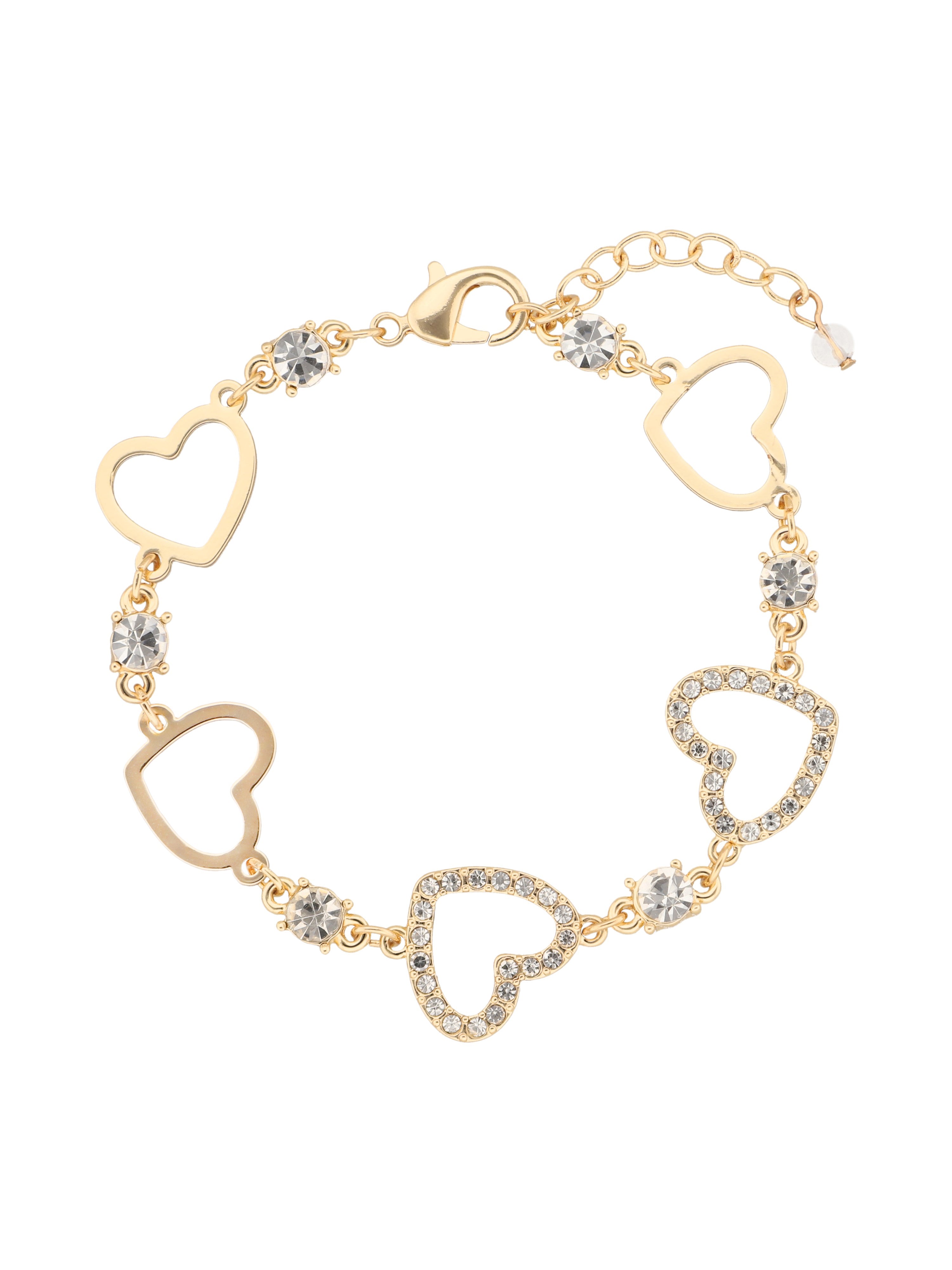 BOX SET PULSERA ANNE KLEIN COLOR DORADO FORMA CORAZÃ“N 10B00565