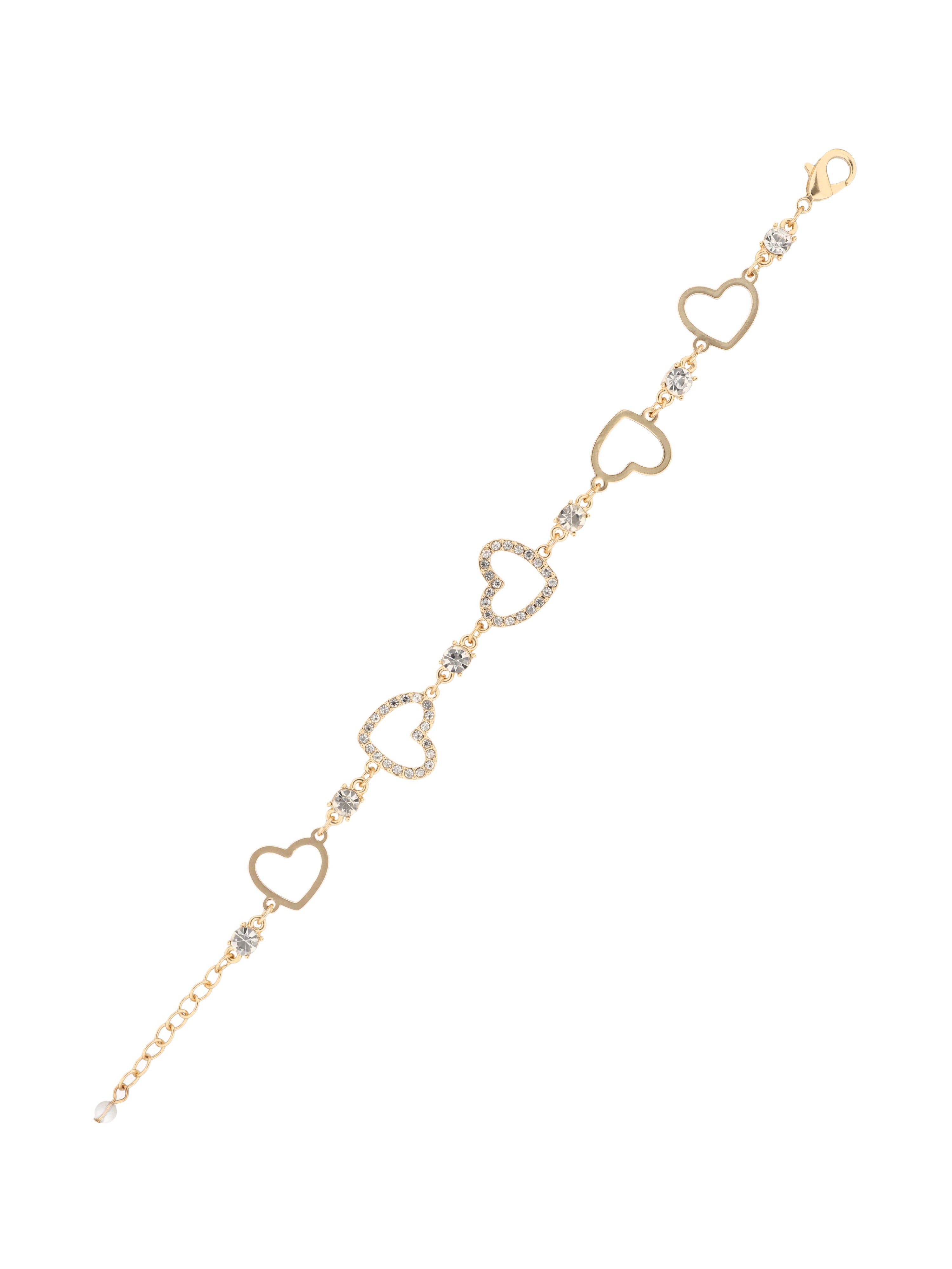 BOX SET PULSERA ANNE KLEIN COLOR DORADO FORMA CORAZÃ“N 10B00565