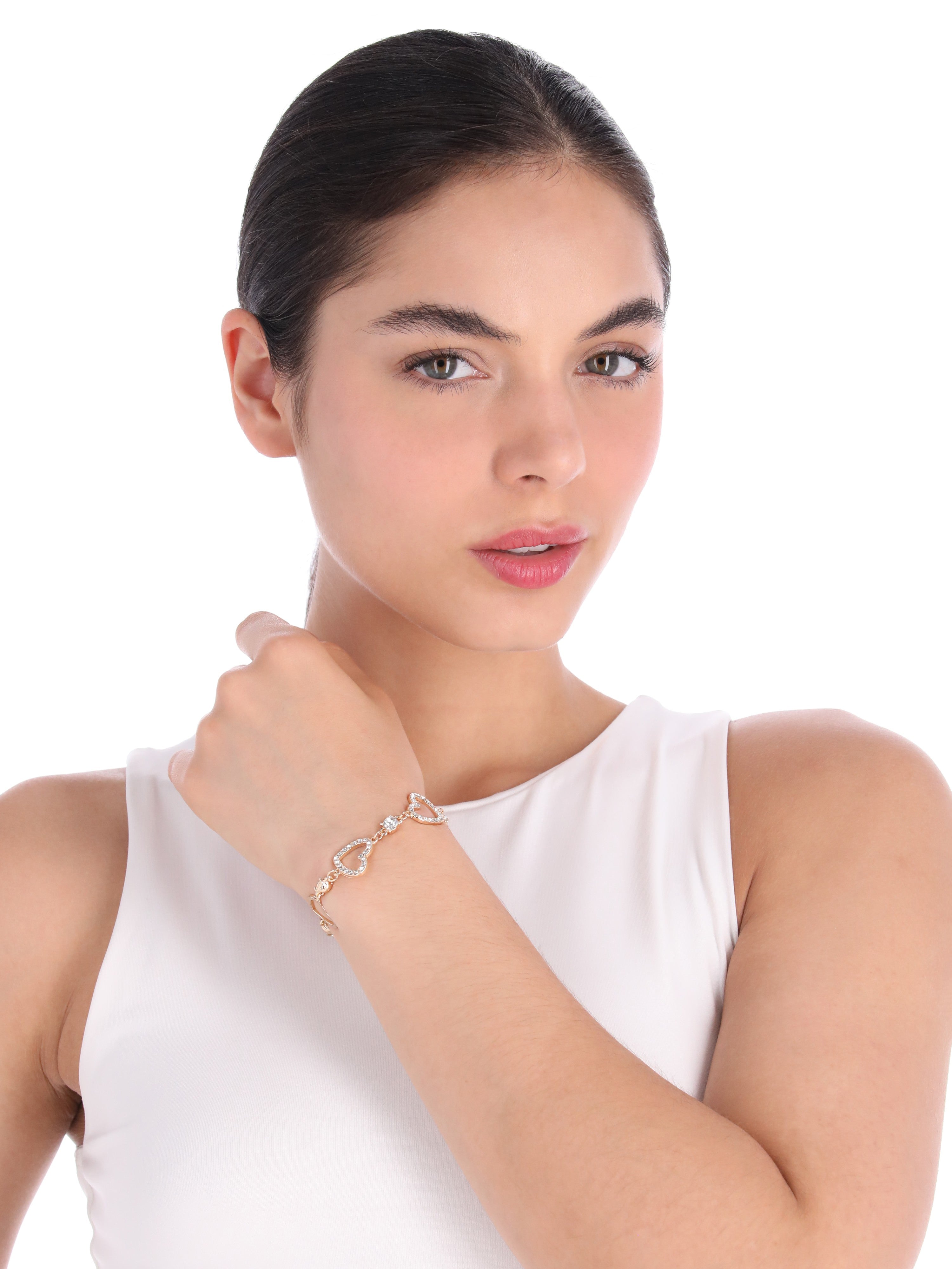 BOX SET PULSERA ANNE KLEIN COLOR DORADO FORMA CORAZÃ“N 10B00565