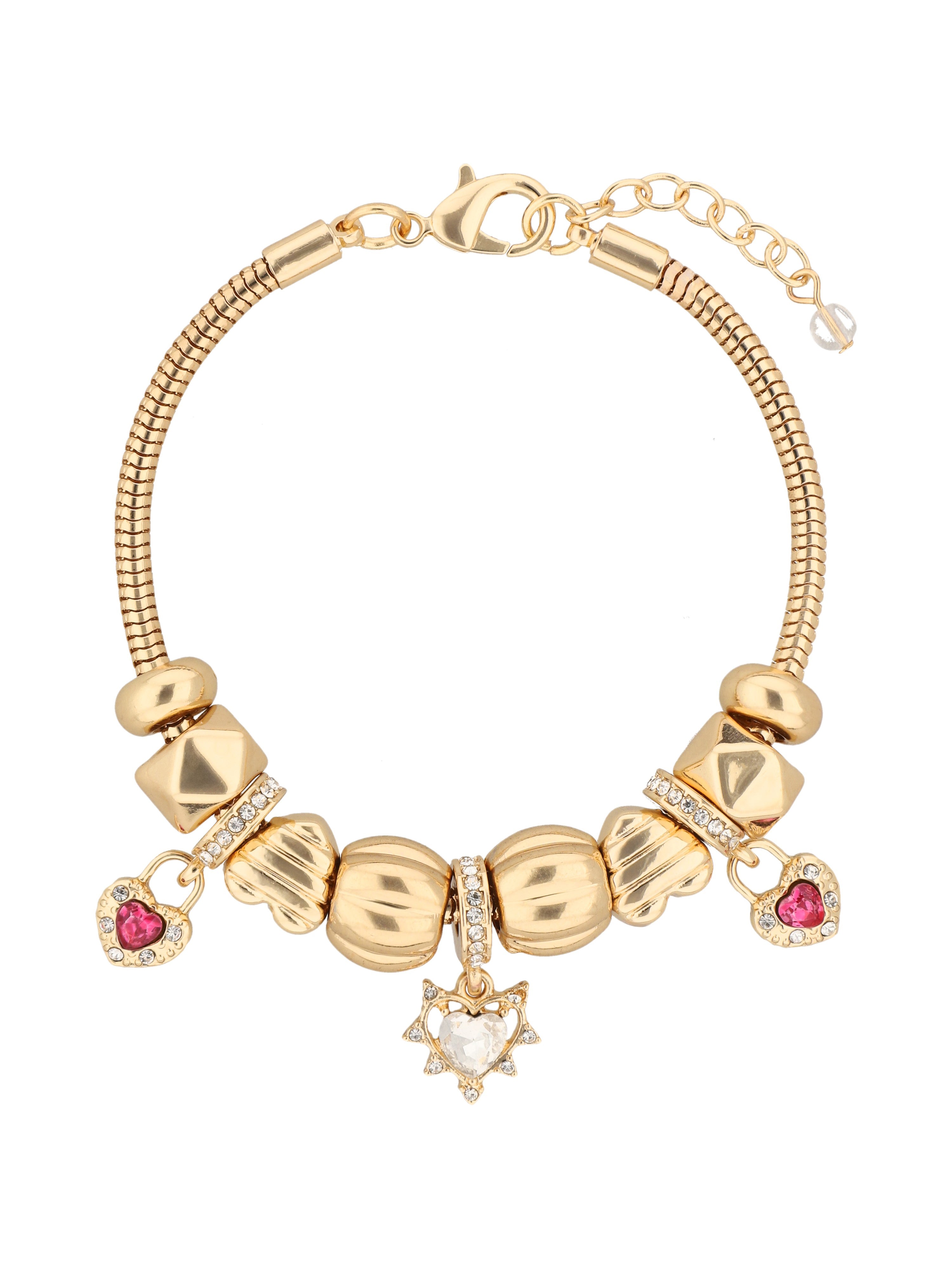 BOX SET PULSERA ANNE KLEIN COLOR DORADO FORMA CORAZÃ“N 10B00652