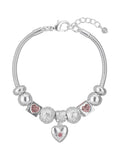 BOX SET PULSERA ANNE KLEIN COLOR PLATEADO FORMA CORAZÃ“N 10B00679