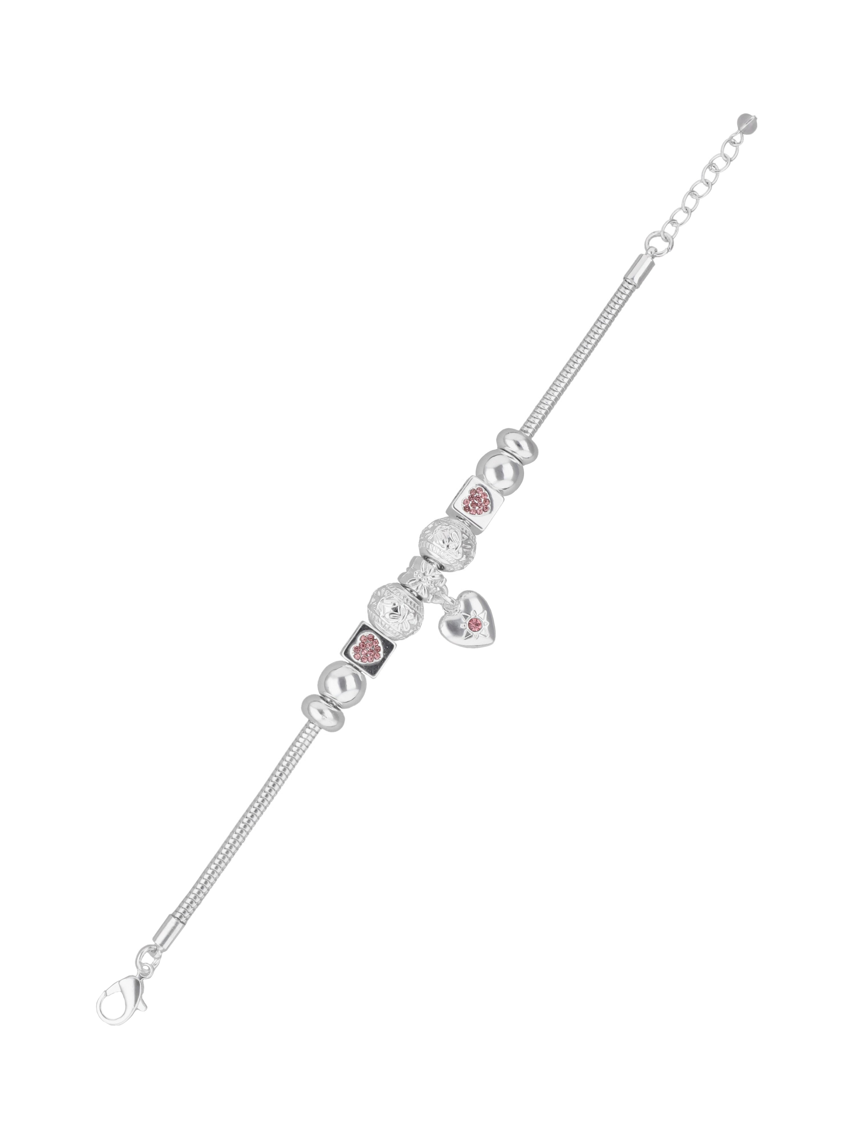 BOX SET PULSERA ANNE KLEIN COLOR PLATEADO FORMA CORAZÃ“N 10B00679