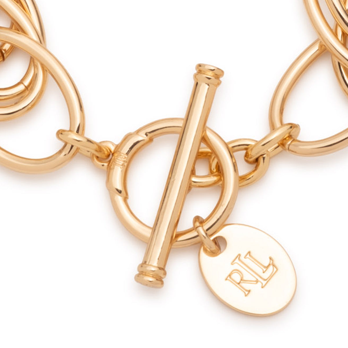 Pulsera Ralph Lauren Color Dorado Forma EslabÃ³n 14B00685