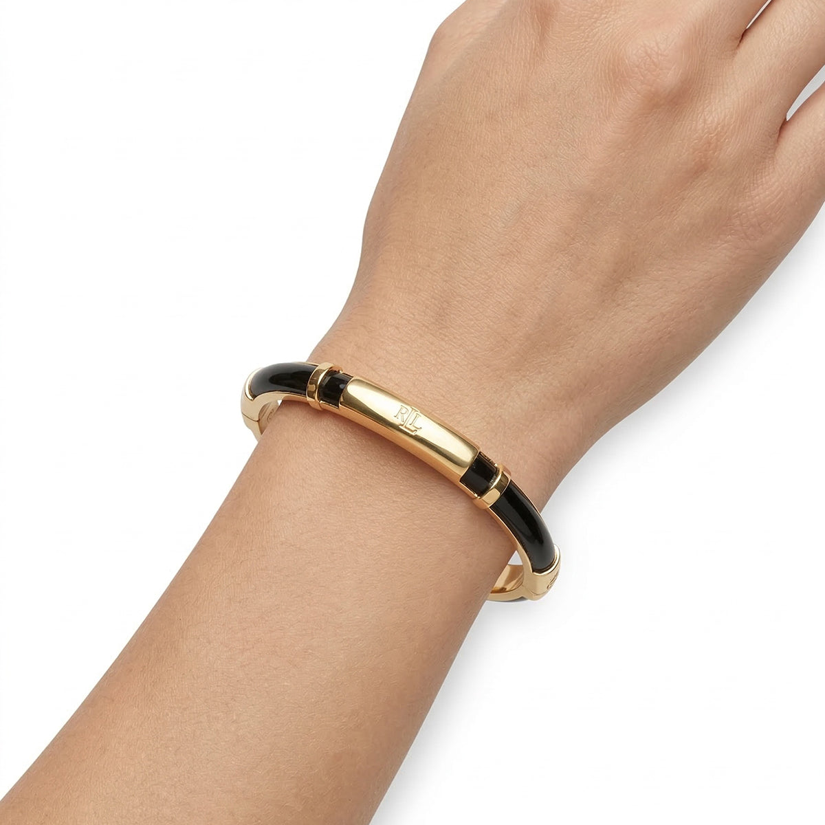 PULSERA COLOR  DORADO, RALPH LAUREN, FORMA CIRCULAR  TIPO RÃGIDO CON CAREY, CIERRE TIPO PRESIÃ“N, FAMILIA PARK ROW RECOLOR, CONTENIDO 1 PULSERA