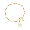 PULSERA COLOR  DORADO, RALPH LAUREN, FORMA PERLAS TIPO FLEXIBLE CON IMITACIÃ“N PERLA, CIERRE TIPO BARRA, FAMILIA REGINA, CONTENIDO 1 PULSERA