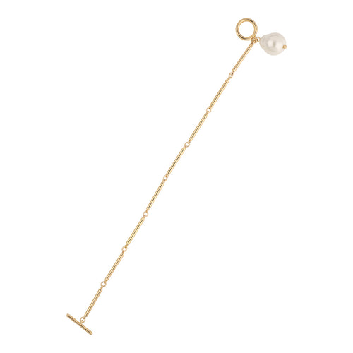 PULSERA COLOR  DORADO, RALPH LAUREN, FORMA PERLAS TIPO FLEXIBLE CON IMITACIÃ“N PERLA, CIERRE TIPO BARRA, FAMILIA REGINA, CONTENIDO 1 PULSERA