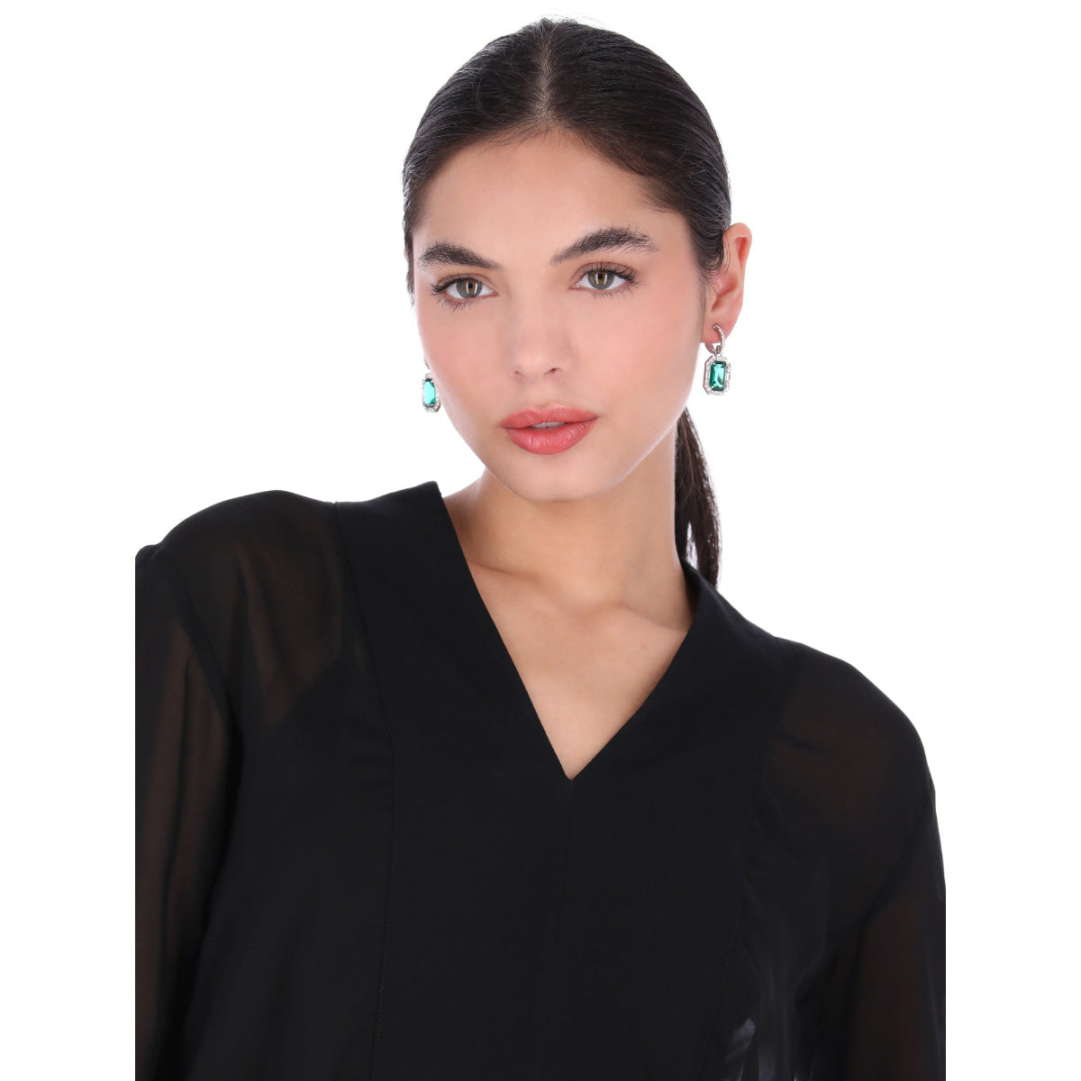 ARETES RALPH LAUREN PEARSON PLATEADO