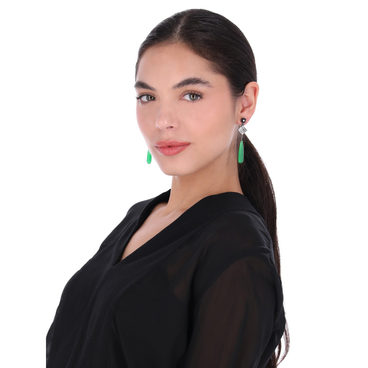 ARETES RALPH LAUREN DELPHINE PLATEADO