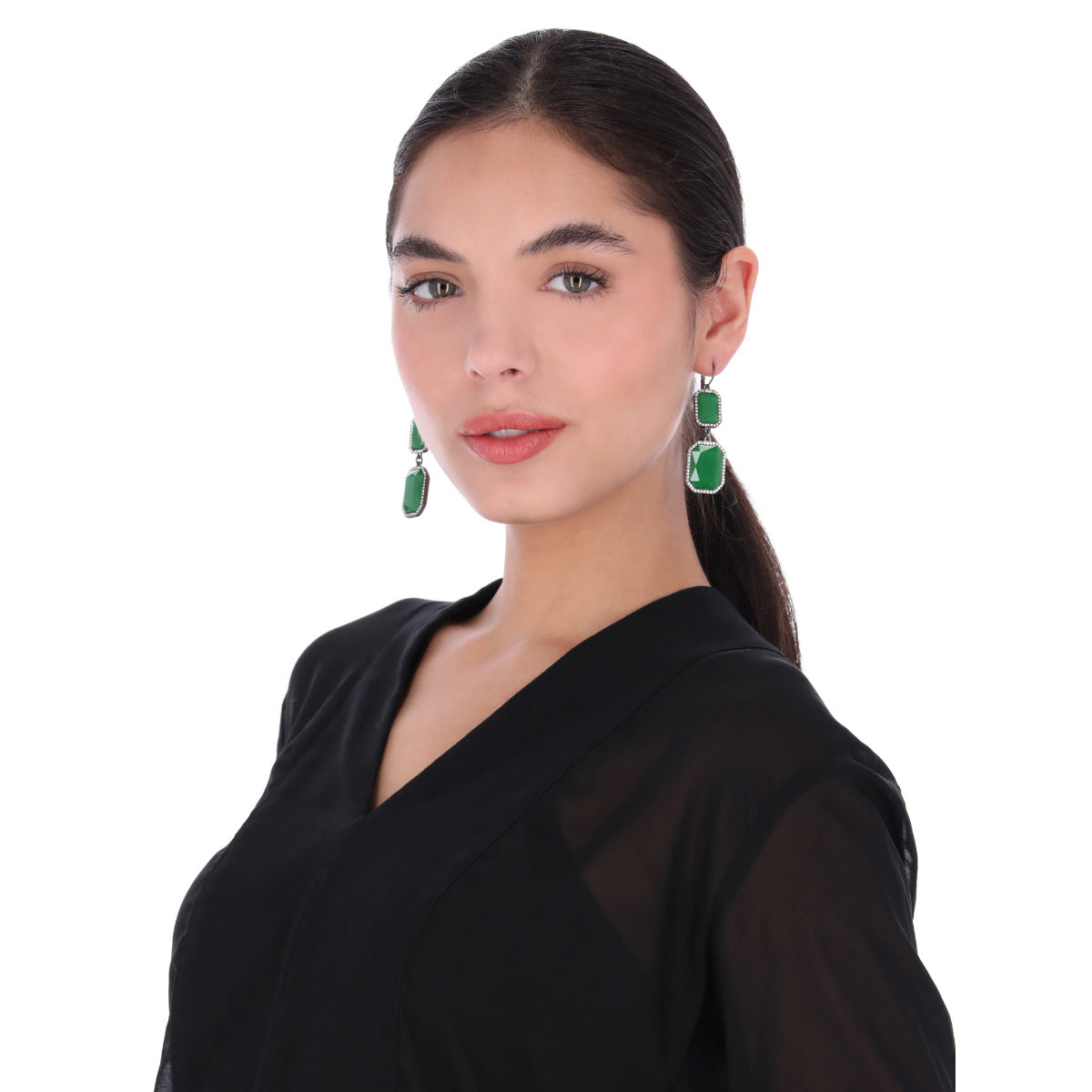 ARETES RALPH LAUREN DELPHINE PLATEADO