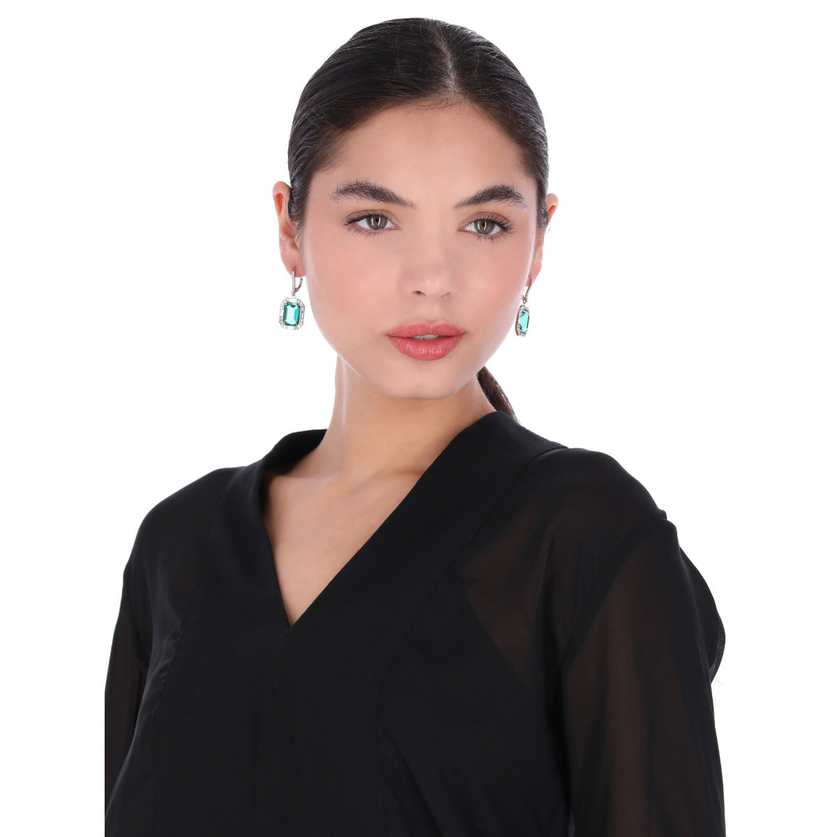 ARETES RALPH LAUREN PEARSON PLATEADO