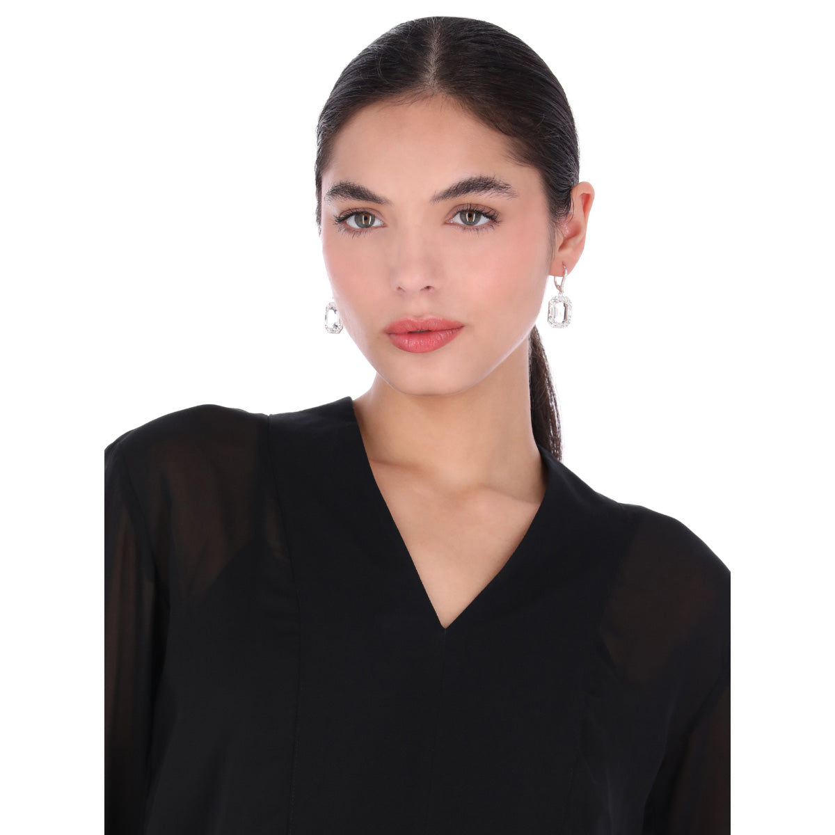 ARETES RALPH LAUREN PEARSON PLATEADO