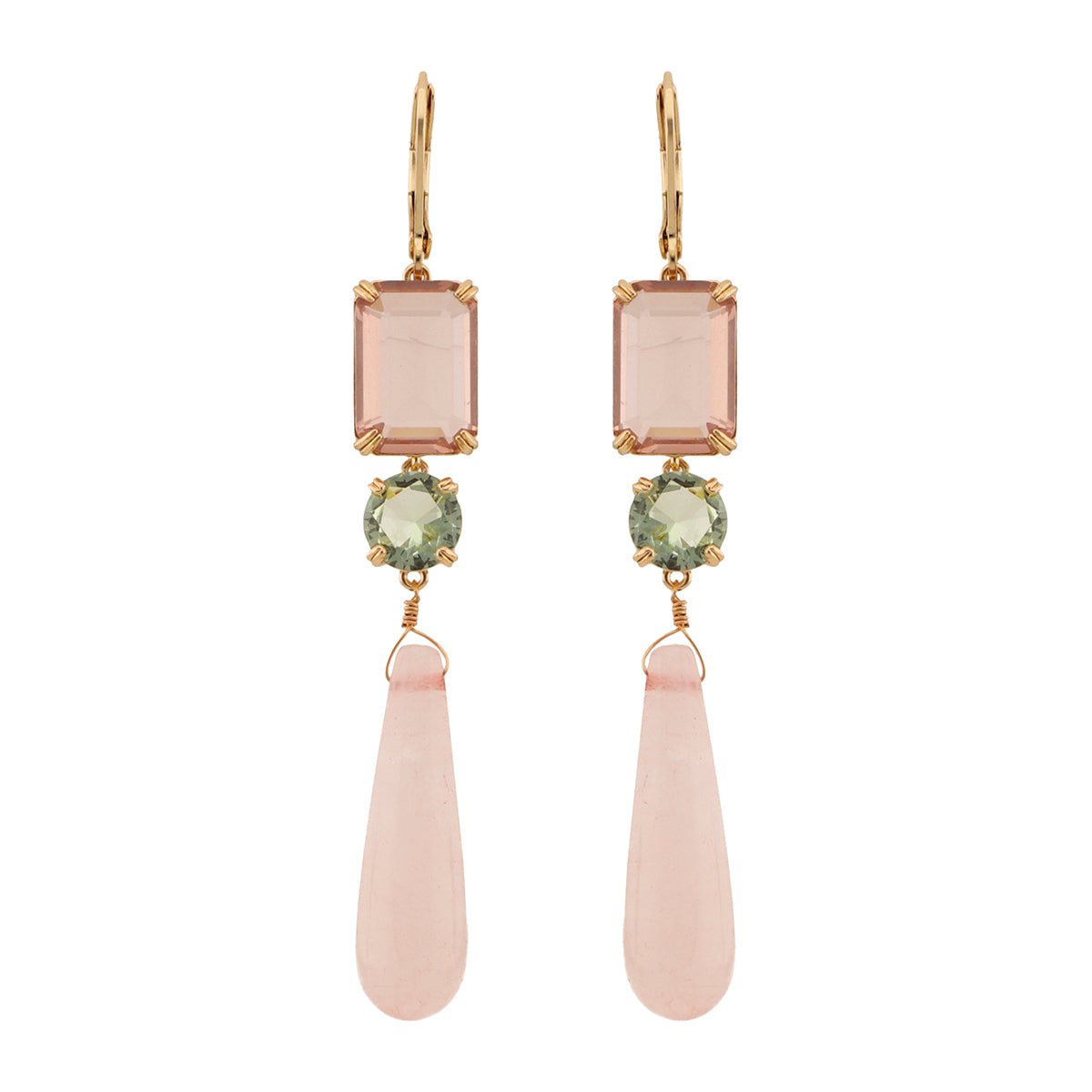 Aretes largos Ralph Lauren Color Dorado con Cristales Multiforma 14G01415