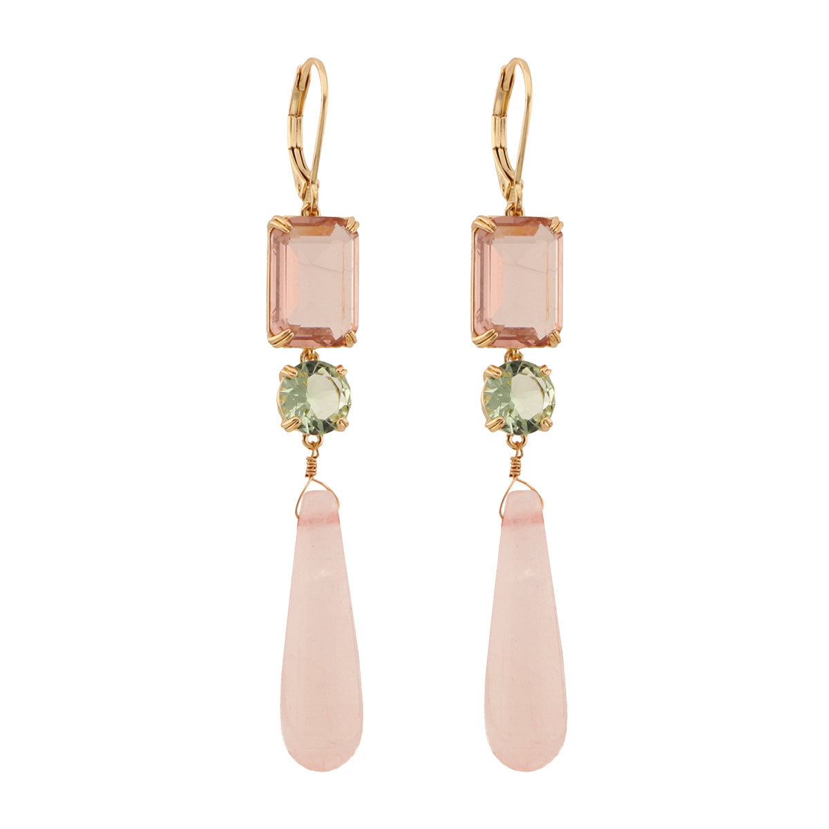 Aretes largos Ralph Lauren Color Dorado con Cristales Multiforma 14G01415