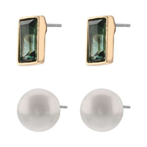 ARETES RALPH LAUREN COLOR  DORADO PARA MUJER CONTENIDO 2 PARES DE ARETES 14G01450