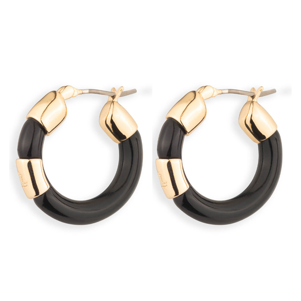 ARETES COLOR  DORADO, RALPH LAUREN, FORMA CIRCULAR  TIPO ARRACADA CON CAREY, CIERRE TIPO BISAGRA CON CLICK, FAMILIA PARK ROW RECOLOR, CONTENIDO 1 PAR DE ARETES