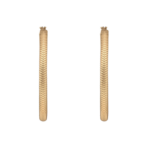 ARETES COLOR  DORADO, RALPH LAUREN, FORMA OVALADO TIPO ARRACADA ENTRELAZADO , CIERRE TIPO BISAGRA CON CLICK, FAMILIA DONNELLY, CONTENIDO 1 PAR DE ARETES