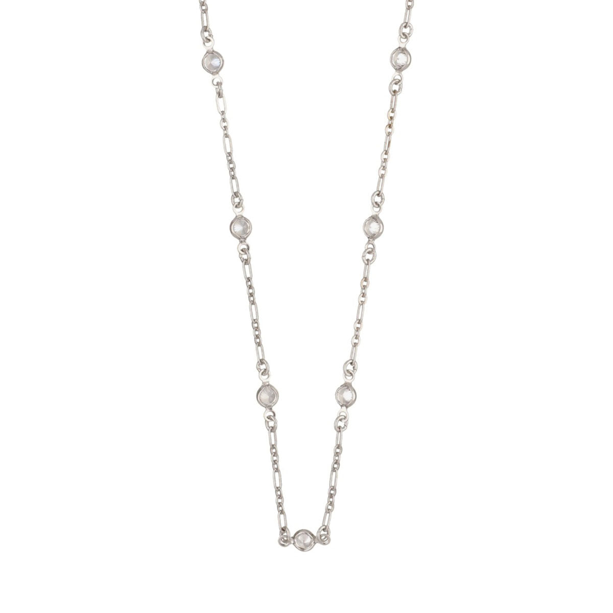 COLLAR RALPH LAUREN PAVE HALO PLATA