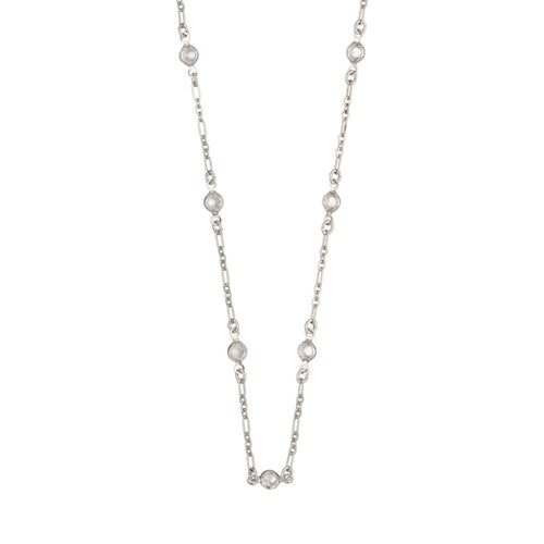 COLLAR RALPH LAUREN PAVE HALO PLATA