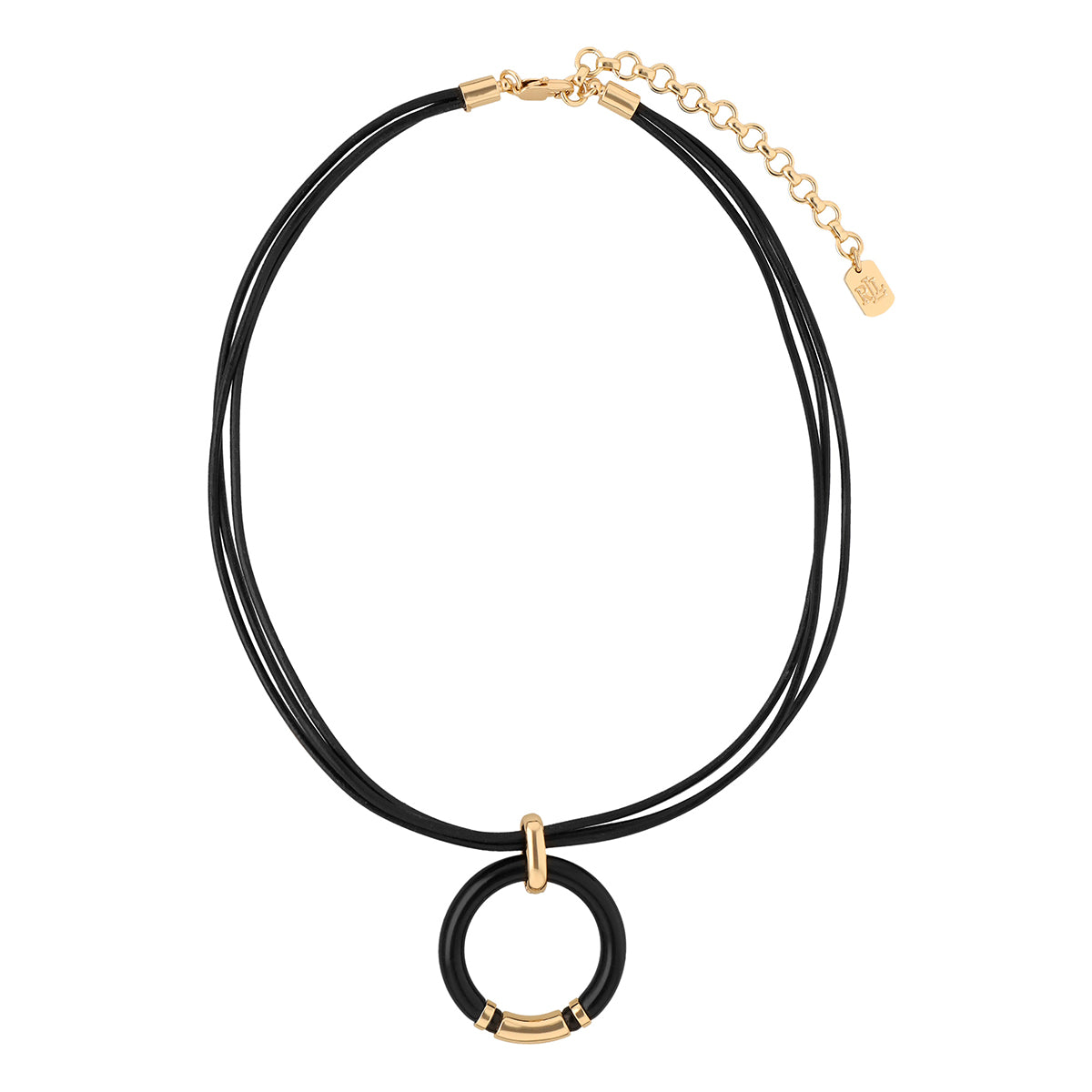 COLLAR COLOR  DORADO, RALPH LAUREN, FORMA CIRCULAR  TIPO CORTO CON CAREY, CIERRE TIPO PINZA AJUSTABLE , FAMILIA PARK ROW RECOLOR, CONTENIDO 1 COLLAR