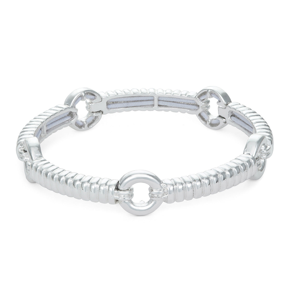 PULSERA NAPIER SILVER BASICS METAL PLATA