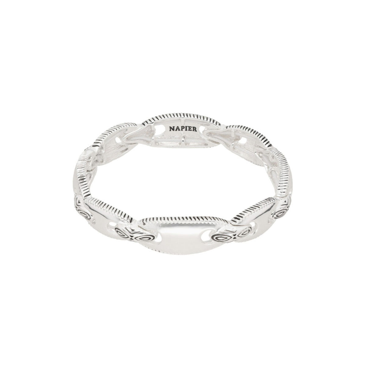 PULSERA NAPIER COLOR PLATEADO FORMA OVALADA 17B01849