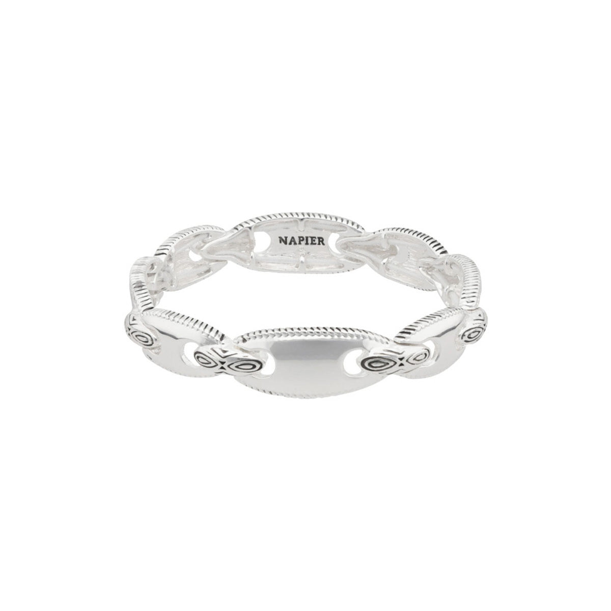 PULSERA NAPIER COLOR PLATEADO FORMA OVALADA 17B01849