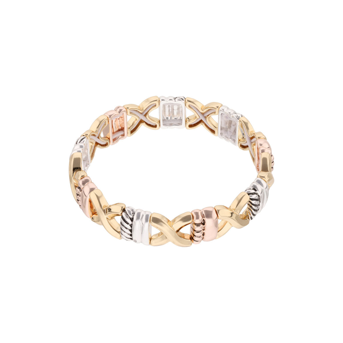 PULSERA NAPIER BR 7.25IN MIXED STARS STR - TRI TONE BITONO