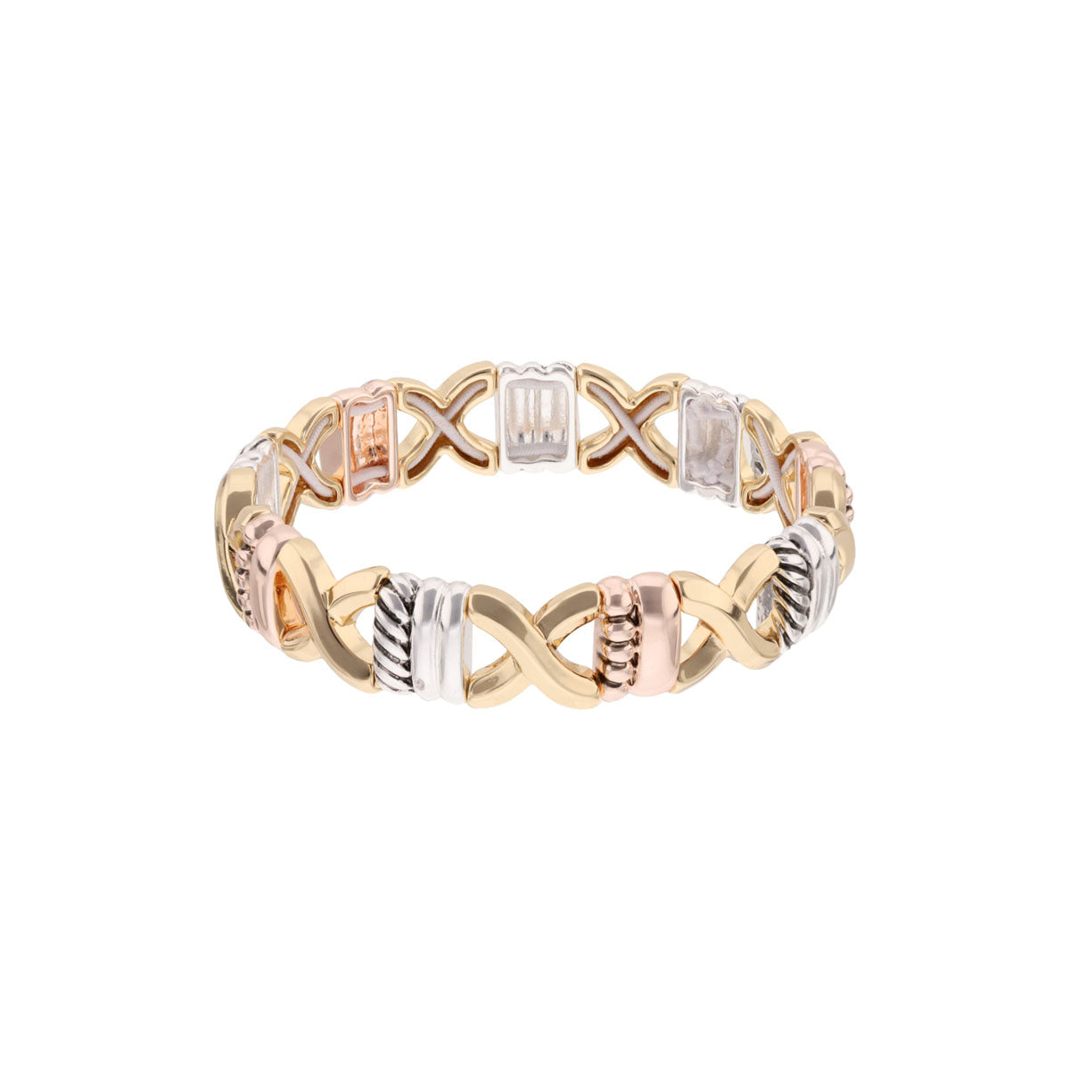 PULSERA NAPIER BR 7.25IN MIXED STARS STR - TRI TONE BITONO