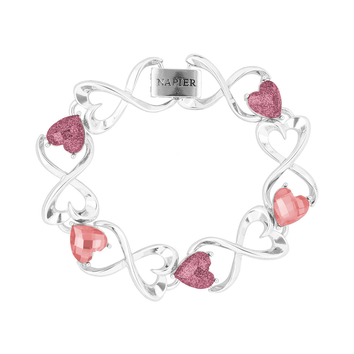 PULSERA NAPIER LOVE HEARTS ROSA