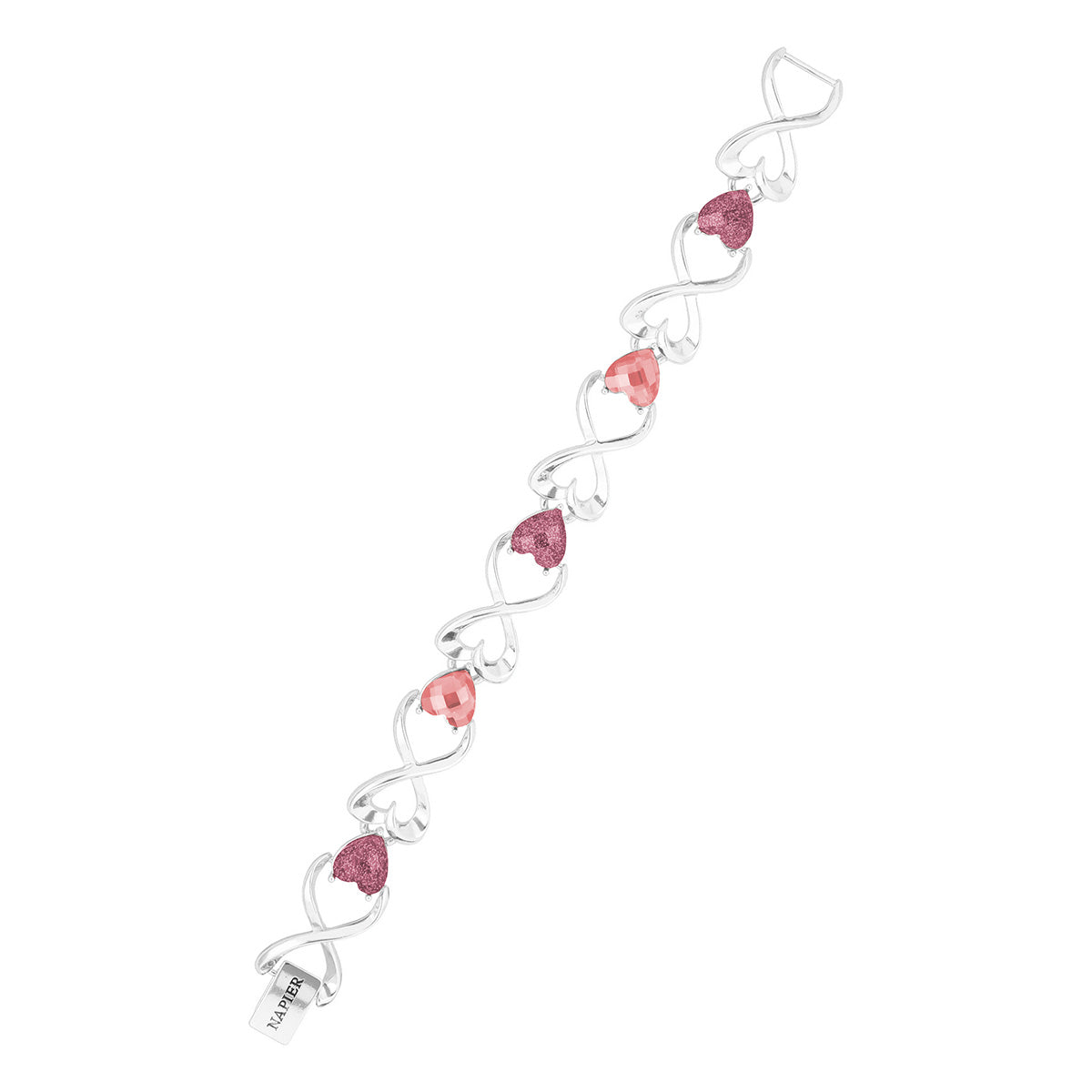 PULSERA NAPIER LOVE HEARTS ROSA