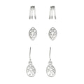 ARETES NAPIER SILVER LACES PLATA