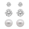 SET ARETES NAPIER COLOR PLATEADO cristal DIFERENTES DISEÃ‘OS 17G00225