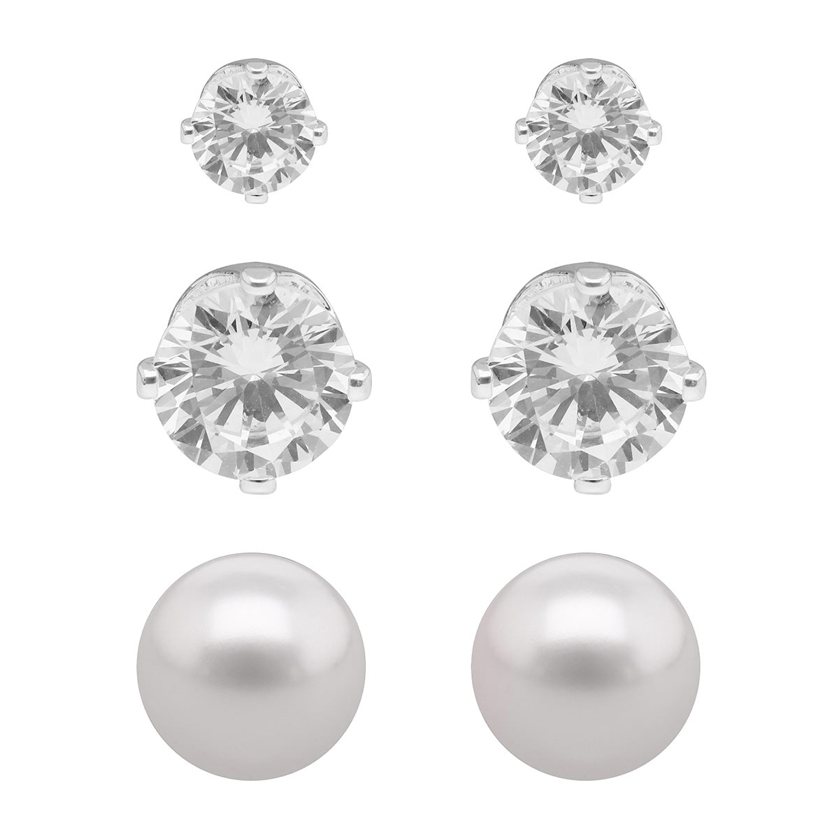 SET ARETES NAPIER COLOR PLATEADO cristal DIFERENTES DISEÃ‘OS 17G00225