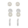 ARETES NAPIER PEARL SWIRLS PLATA