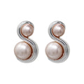 ARETES NAPIER PEARL ROSE PLATA