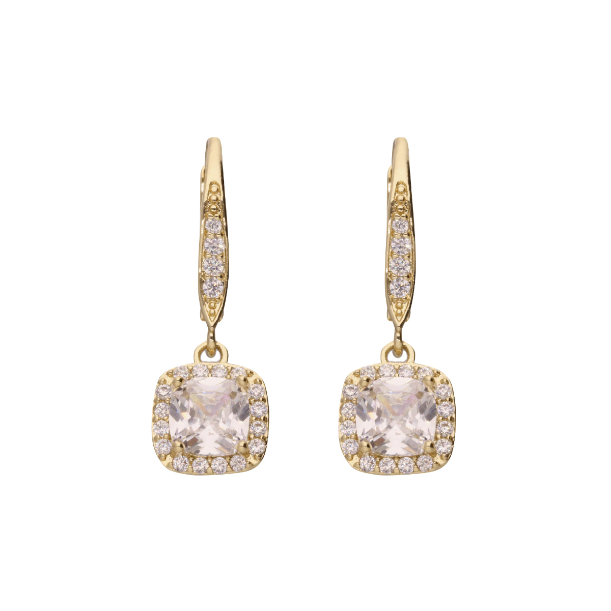 ARETES NAPIER COLOR dorado FORMA CUADRADA 17G02308