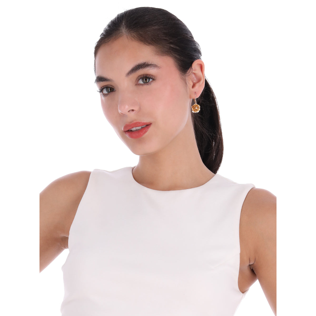 ARETES NAPIER COLOR dorado FORMA FLOR 17G02876