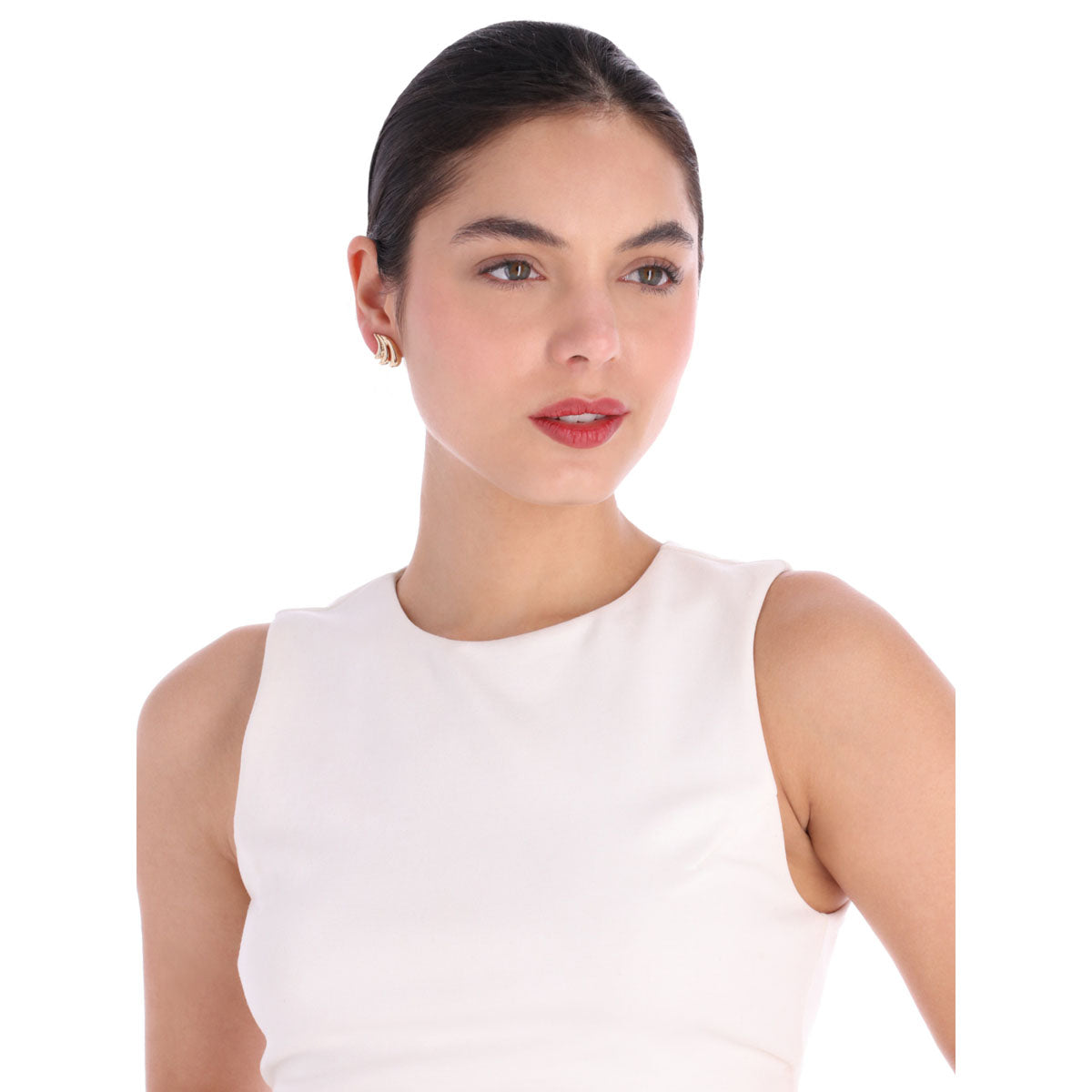 ARETES NAPIER PE GOLDEN WAVES STUDS - GLD DORADO