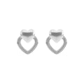 ARETES NAPIER COLOR PLATEADO FORMA CORAZON 17G03165